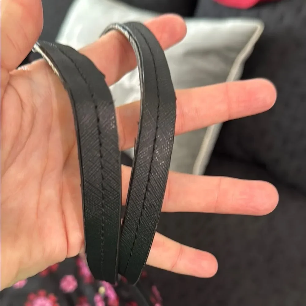 Michael Kors Nylon Floral Tote Bag Black/Pink Floral Print, Gold Tone Hardware - Picture 8 of 15